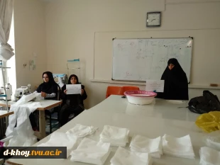 تولید ماسک در کارگاههای دوخت آموزشکده فنی و حرفه ای دختران خوی 5