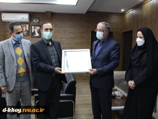 بازدید ریاست محترم دانشگاه فنی و حرفه ای استان آذربایجان غربی جناب آقای دکتر یوسفی از آموزشکده فنی و حرفه ای دختران خوی 4